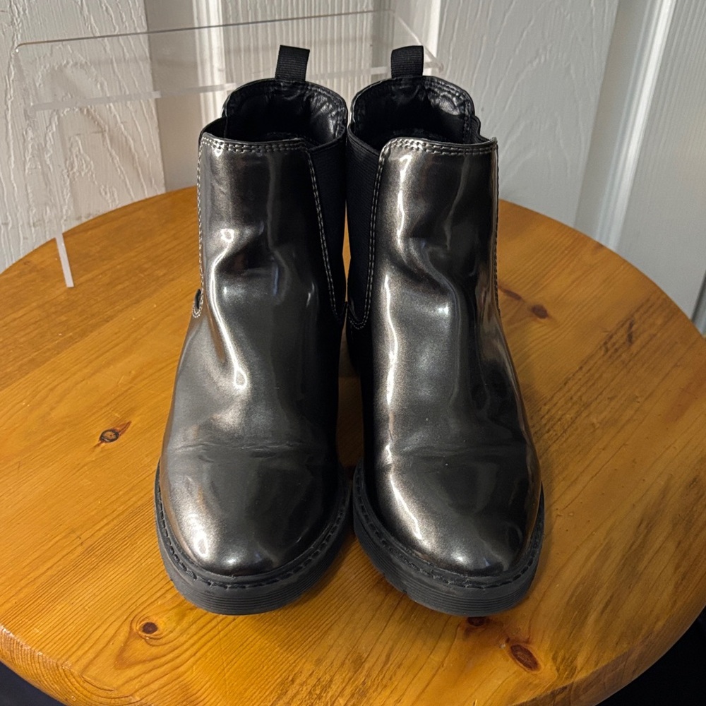 Gap Kids Black Patent Ankle Boots 3